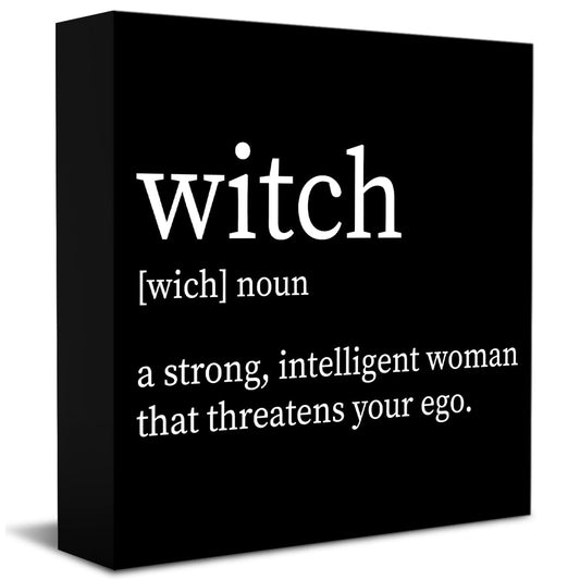 witch Halloween Decor for Home, Vintage witch Halloween Decorations Indoor Holiday Desk Decor for Home Table Bathroom Office Gifts for Girls Women 5 x 5 Inches(A 03)