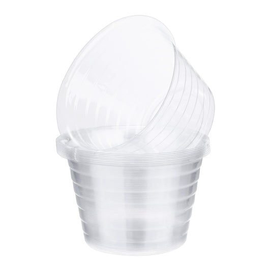 M METERXITY 10-Pack Plastic Plant Saucer, 5 Inch Clear Thin Plant Saucer Drip Tray for Indoor/Outdoor, Planter Liners Nursery Pots