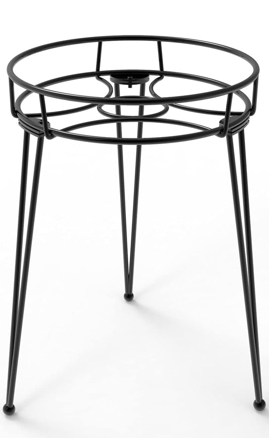 iLTreFlo Midcentury Modern Metal Potted Plant Stand 18.7 inches Tall Flower Pot Holder Large Rustproof Iron Garden Container Heavy Duty Rack for Planter,Black (18.7 inches Tall Black)