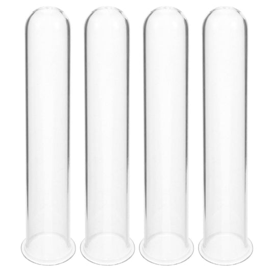 Healvian 4pcs Glass Propagation Test Tube Vases Hydroponic Glass Plant Holder Tubes for Indoor Flower Display and Terrarium Gardening