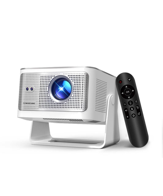 Smart Projector with 4K 8K Support, Mini Projector with Wifi6 and Bluetooth5.4, 600 ANSI, Auto Focus & Obstacle Avoidance 1080P Portable Movie Proyector for Home Outdoor, Magcubic HY350Max