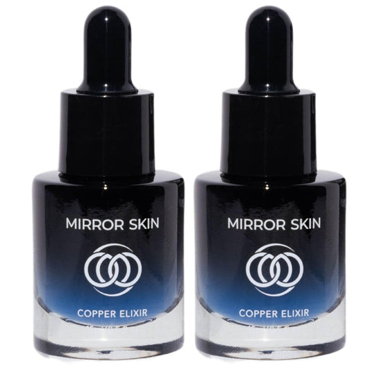 Mirror Skin Copper Elixir (2 Pack) - Peptide Serum for Face with 1.25% GHK-Cu Copper Peptides & EGF – Advanced Peptides Serum for Skin Health, Glow Peptide Complex, Hydration, Cellular Renewal Support