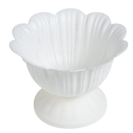 Yardwe European Style Planter White Plastic Flower Pot 7.08X5.31X4.72 Inch Waterproof Home Decor Wedding Party Tabletop Vase