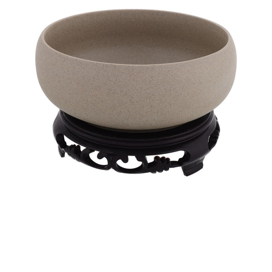 Ceramic Bowl, Hydroponic Planter Water Lily Bowl with Stand Ceramic Lotus Planter for Lotus Flowers Decorative Garden Flower Pot Container