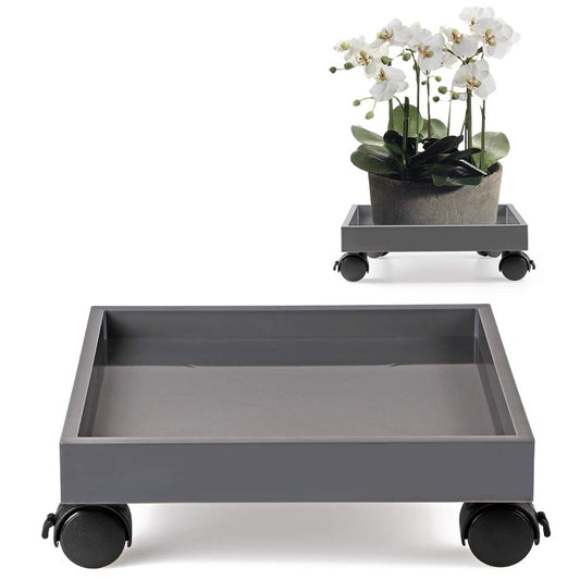 Skelang Square Wheeled Plant Dolly - ABS Planter Trays, Heavy Duty, Load Capacity 110 Lbs