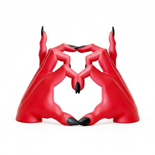 zkulpture Devil Hands Gothic Resin Statue – Romantic & Alternative Unique Gift for Halloween or Valentine’s Day, Dark Home Decor – Design Patent Pending