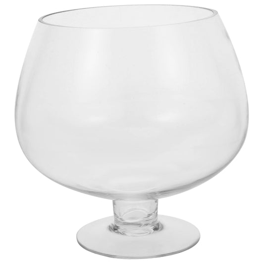 BESPORTBLE Clear Bubble Bowl, Glass Vase with Stand Fish Bowl Clear Planter Terrarium Globe Flower Vase Hydroponic Kitchen Table Centerpiece Footed Pedestal