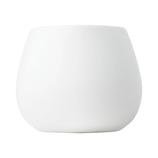 Kate Sleek Matte White Plant Pot Indoor, 5 Inch Pot for Plants, Lightweight, Minimal Style, Tabletop Decorative Garden Pot at Living Room, Work Desk, Ceramic Cachepot for Indoor Plants, Faux Flower