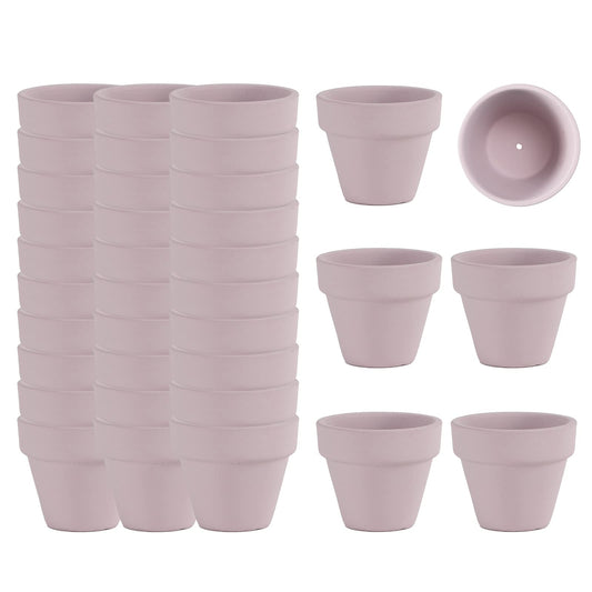 36 Pieces of Small Mini Pink Flower pots 2 inch Clay Flower pots,Cactus Flower pots,Succulent Nursery pots with Drainage Holes,Suitable for Indoor/Outdoor Succulent Plants,Crafts,Wedding Favor