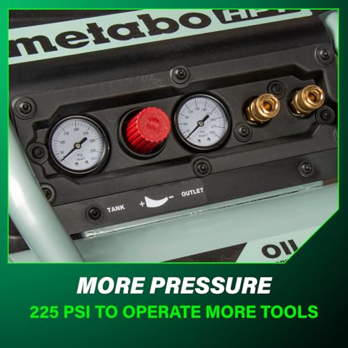 Metabo HPT Air Compressor, THE TANK, 8-Gallon Trolley Air Compressor, 225 PSI, Versatile for Use with Framing, Siding, Finish, or Roofing Nailers, Easy Mobility with Rubber Tires, EC1315S