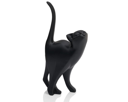 AMOIENSIS Black Cat Statue Modern Abstract, Home Office Shelf Decor, 7-Inch Vibrant Assorted Colors, Easy to Match Any Decor Style