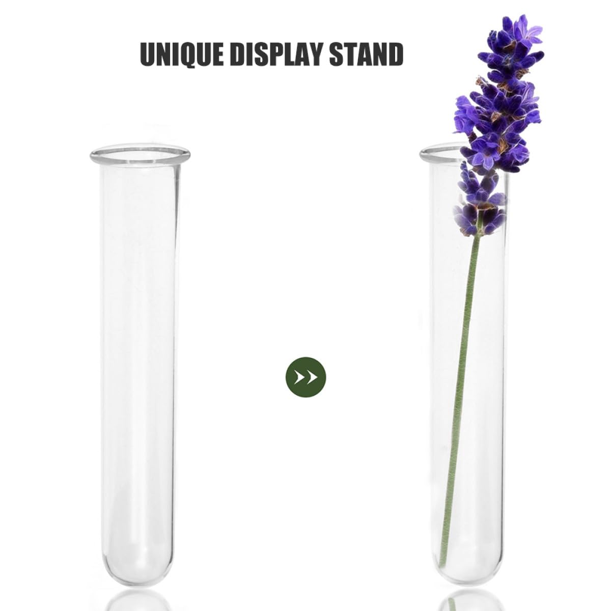 VALICLUD 4Pcs Glass Plant Tubes Propagation Vase Set 2.5X3X18Cm Hydroponic Test Tube Holders for Desk Terrarium Home Office Plant Propagation