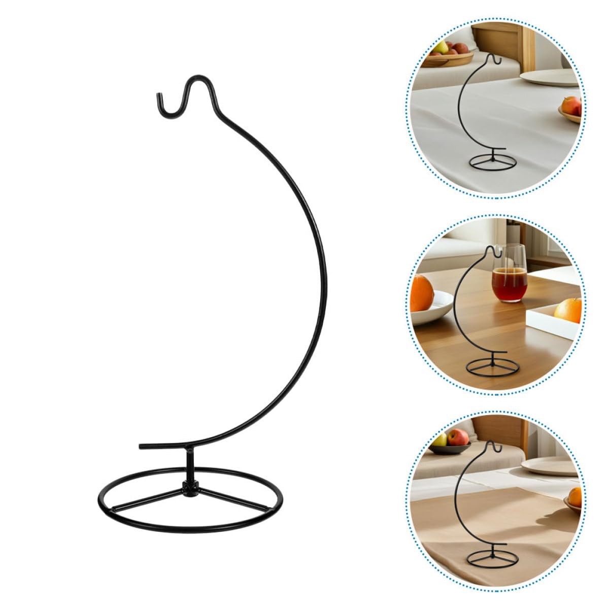 ARTIBETTER 2pcs Iron Hook Rack Hanging Terrarium Display Stand Metal Ornament Hanger for Air Plant Planter Holder Indoor Home Décor Hanging Flower Pot Bracket