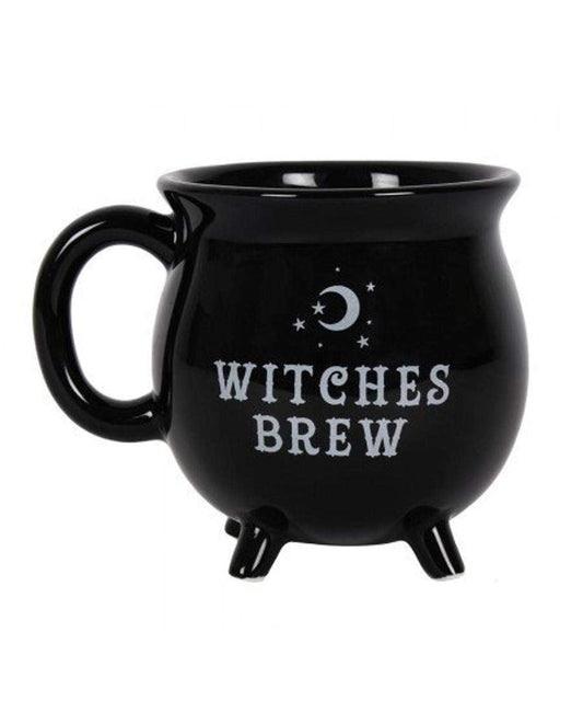 Fantasy Gifts Witches Brew Black Cauldron Mug Cup – 4 x 3 Inch Ceramic Witch Cauldron Mug | Gothic Coffee & Tea Cup for Halloween, Witchy Home Décor & Magical Gift Giving