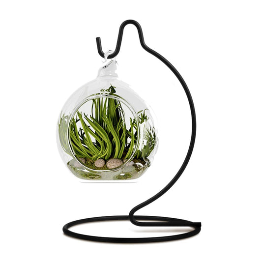 Fosinz 5 Inch Cute Ornament Display Stand, Black Ornament Hanger Stand for Hanging Glass Globe, Air Plant Terrarium, Witch Ball, Christmas Ornament and Home Wedding Decoration (1, 6.3x3.5 Black)