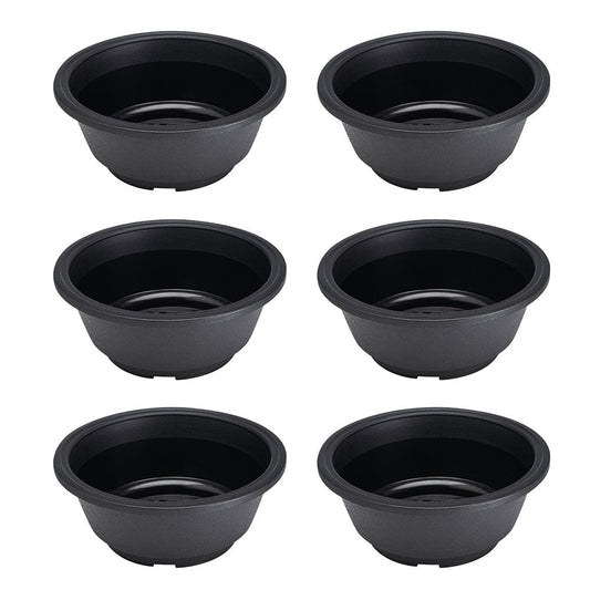 Milisten 6-Inch Shallow Plastic Planter Pots for Succulents Succulent Combination Pot Round Small Nursery Pots Indoor Outdoor Gardening