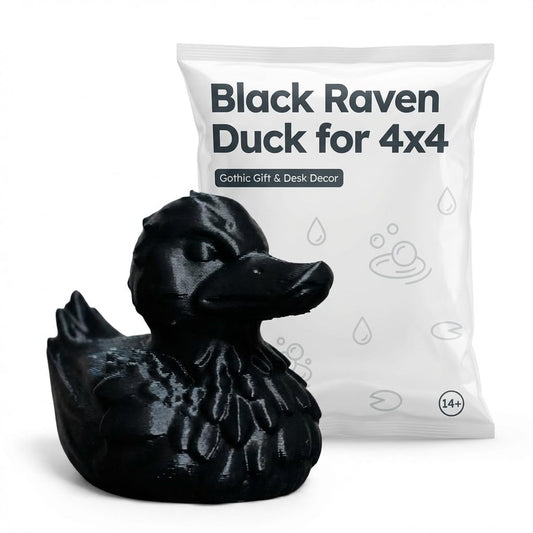 Gothic Black Raven Collectible Figurine - Striking Dark Fantasy Desk Accent for Home or Office Decor - 3D Printed in Canada