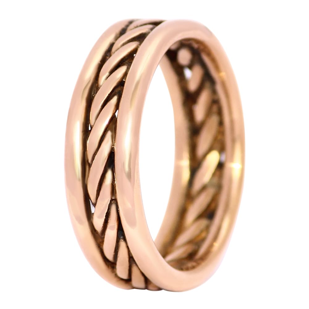 Krishnaa Jewels Pure Copper Classic HandCrafted Band Ring Gift Jewelry for Men and Women (3.5)