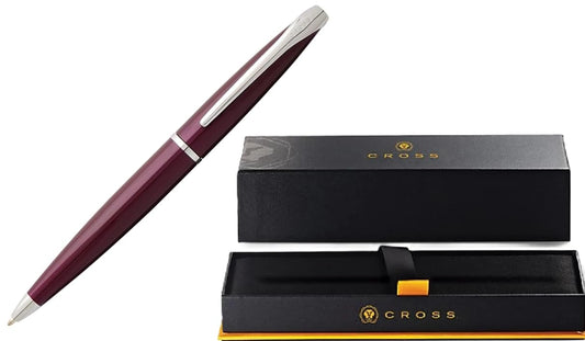 Cross ATX Limited Collection Ballpoint Pen, Pearlescent Purple, Polished Chrome Appointments in Premium Corporate gift box