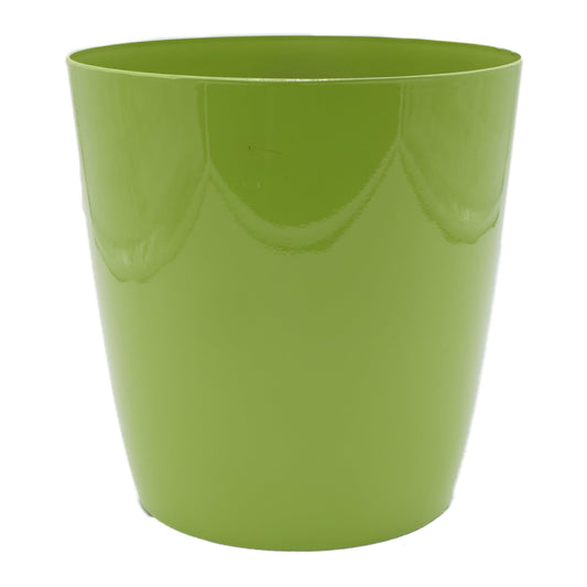The HC Companies Aria Round Self-Watering Pot - Lightweight Plastic Planter for Herbs & More - Durable Plant Pots for Indoor Plants & Outdoor Plants (6" Glossy Avocado, Pack of 1)