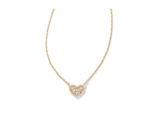 Kendra Scott Ari & Haven Heart Necklace Gift Set, White Cubic Zirconia, 14k Gold-Plated Brass, Fashion Jewelry for Women