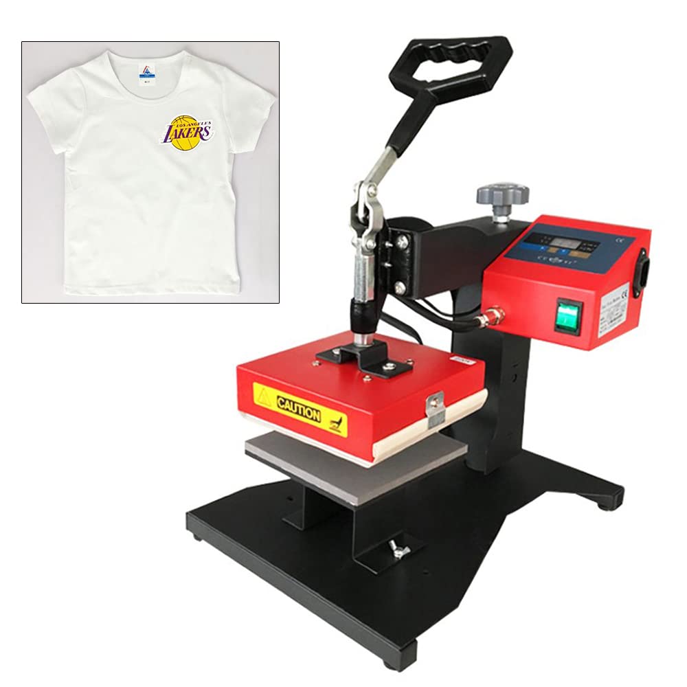 Erhdexzhg Electric Hot Press Machine,Temperature and Time Adjustable Heat Press Transfer Machine,Upper Rotational Multifunction Heat Press Machine for Commercial or Home DIY Various T Shirts