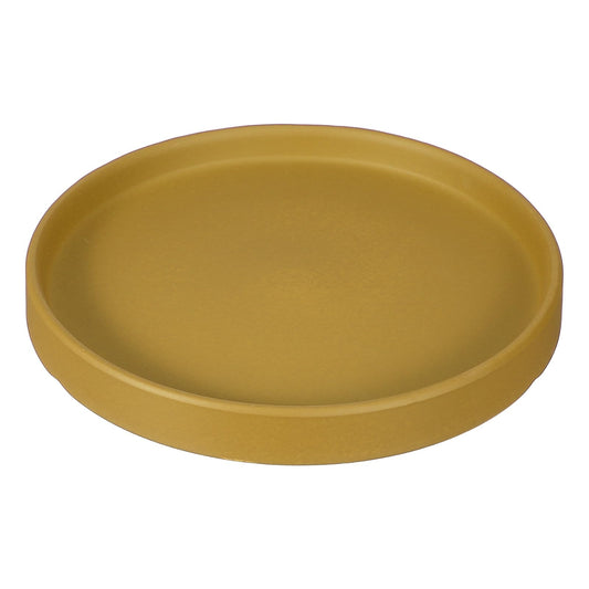 YELARXI 6.7 Inch Ceramic Plant Saucers, Round Flower Planter Water Trays Ceramic Plant Saucer Pot Tray -Fitting for (Outdoor/Indoors/Garden/Planting/Water/Flower/Coffee) Yellow