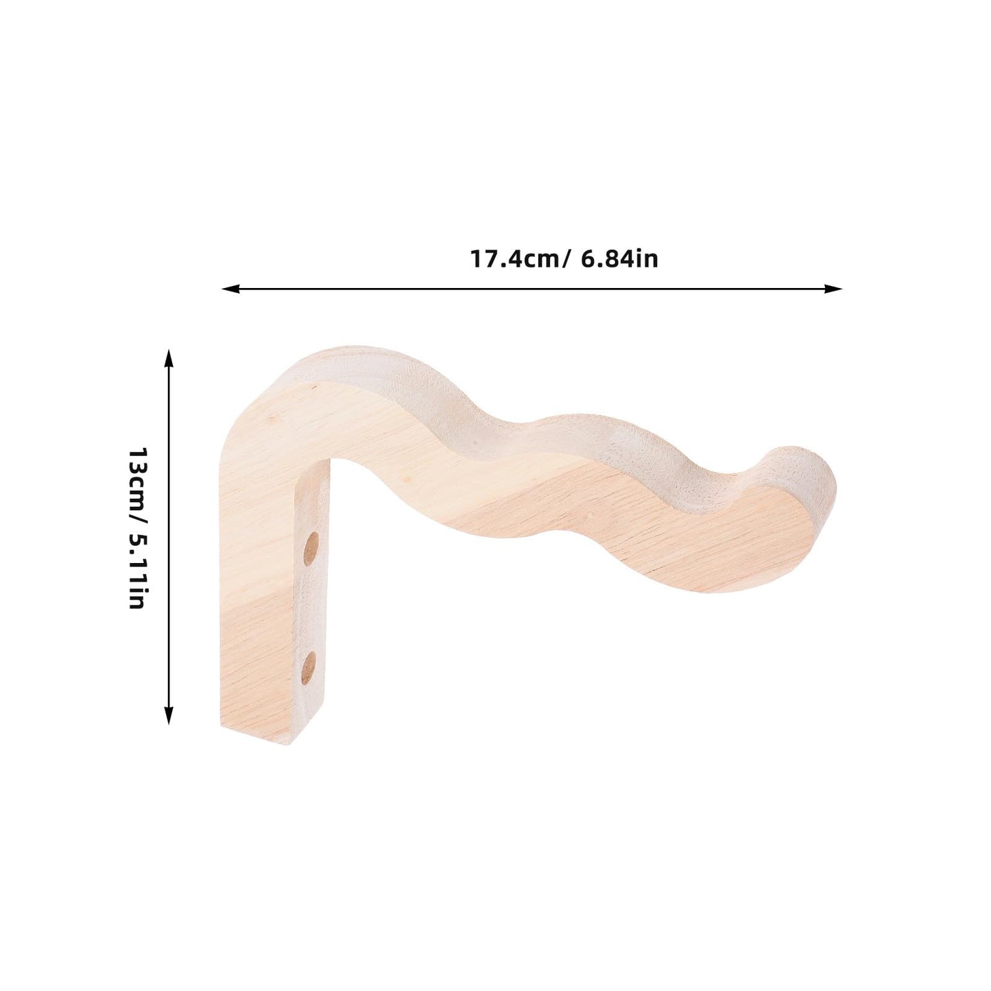 Angoily 2pcs Wooden Plant Hanging Hooks for Indoor Outdoor Wall Mount Flower Pot Brackets Lantern Wind Chime Hangers Balcony Garden Decorative