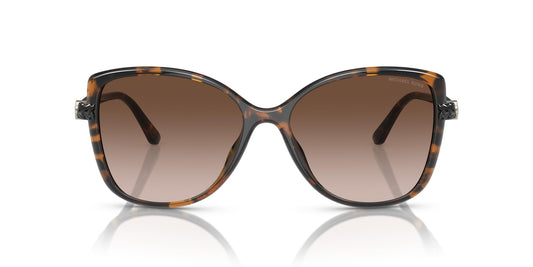 Michael Kors Women's MK2181U Malta Universal Fit Butterfly Sunglasses, Dark Tortoise/Brown Gradient Polarized, 58 mm