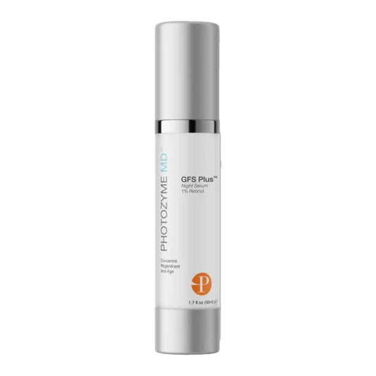 Photozyme DNA Repair Enzymes GFS Plus Facial Night Serum | 1% Retinol for Aging Skin, Beauty Skincare Treatment for Fine Lines, Wrinkles, Acne Scars | UV Dark Spot Corrector, Non Irritating | 1.7