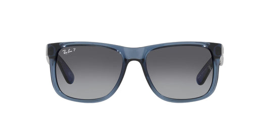 Ray-Ban Womens Rb4165 Justin Sunglasses, Transparent Blue/Polarized Grey Gradient, 54 Mm US