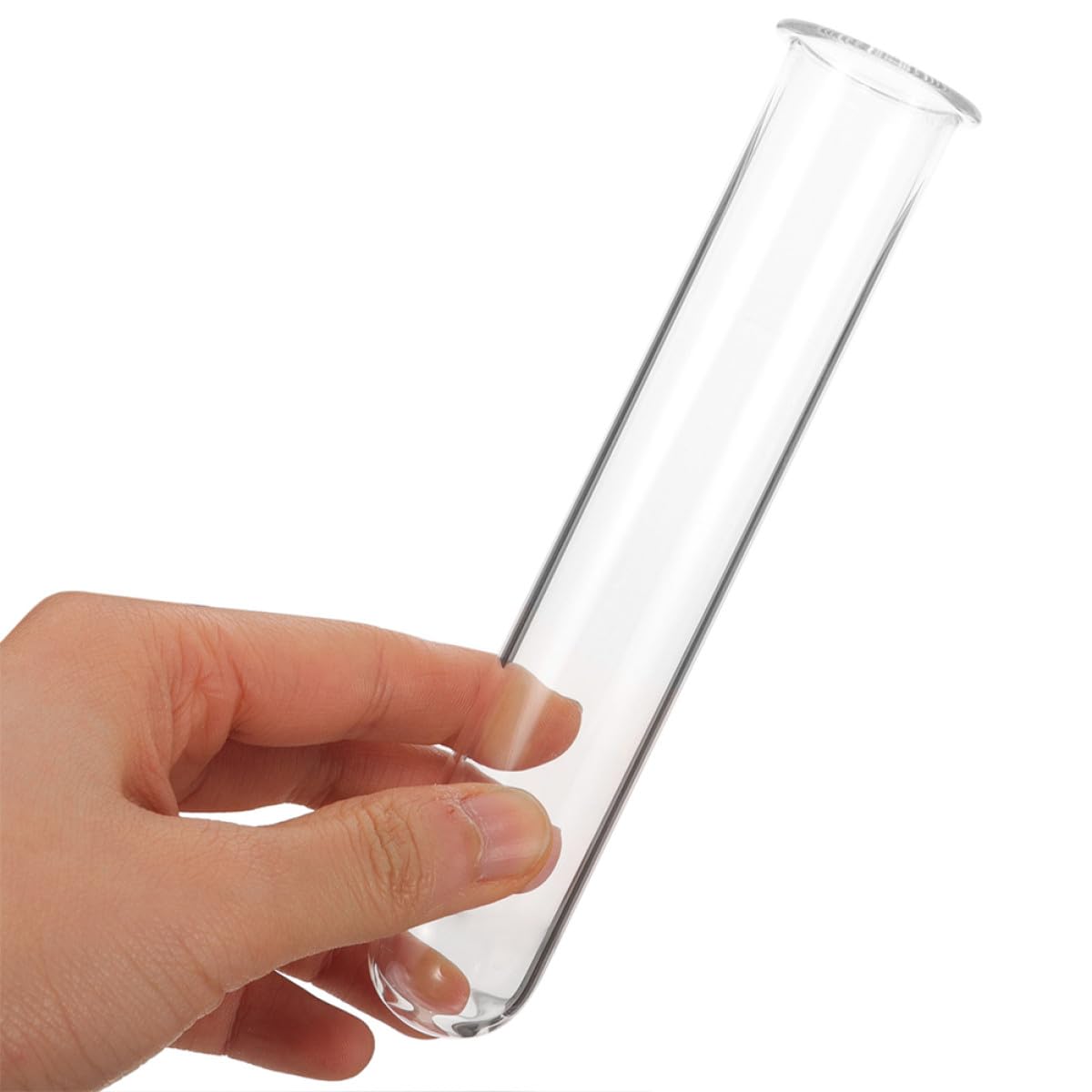 HOOWIFFY Glass Test Tube Flower Vase Hydroponic Plant Holder 4pcs Set 2.5x3x18cm Desktop Terrarium Accessories for Home Office Plant Propagation