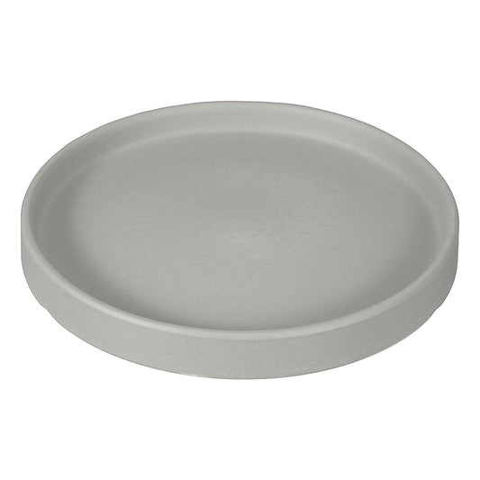YELARXI 6.7 Inch Ceramic Plant Saucers, Round Flower Planter Water Trays Ceramic Plant Saucer Pot Tray -Fitting for (Outdoor/Indoors/Garden/Planting/Water/Flower/Coffee) Light Gray