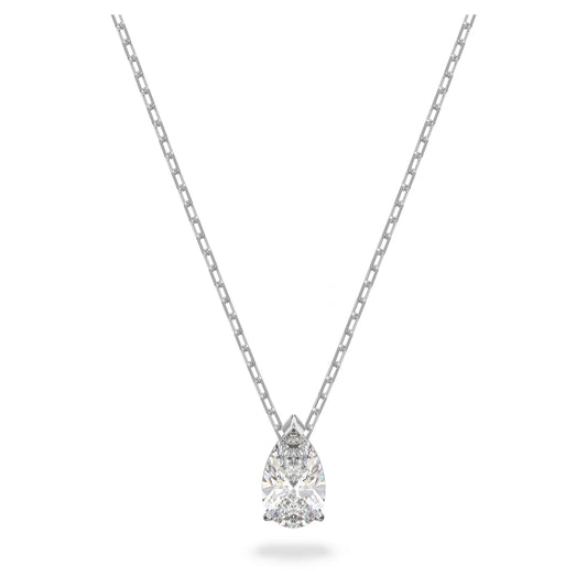 SWAROVSKI Attract necklace, White, Rhodium Finish