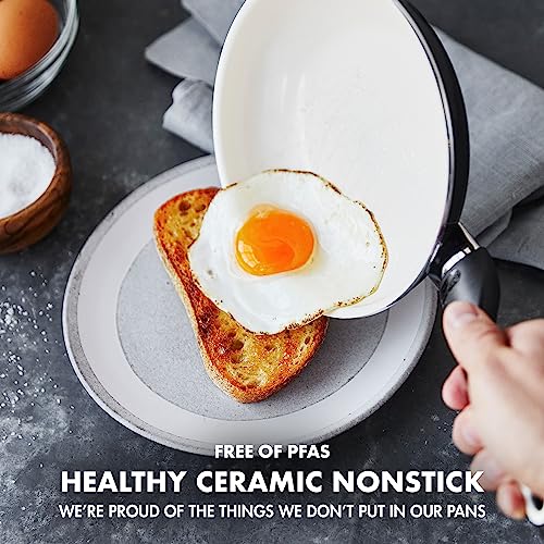 GreenPan Rio 16 Piece Cookware Pots and Pans Set, Hard Anodized Healthy Ceramic Nonstick PFAS-Free, Bakelite Handles, Frypans, Saucepan, Saute Pan, Stock Pot, Kitchen Tools, Dishwasher Safe, Black