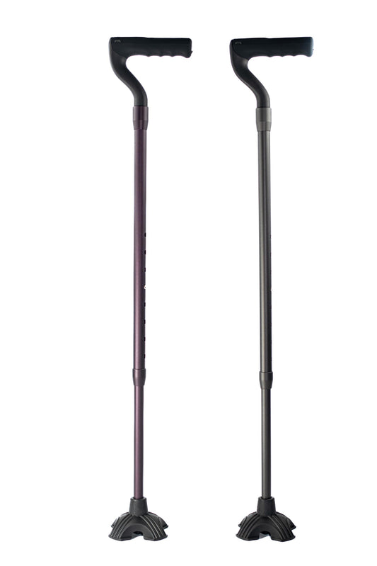 Vital Cane Smart Walking Stick with Health Monitoring, Digital Display, Blood Pressure, Pulse Oximeter, Temperature Sensor, Black