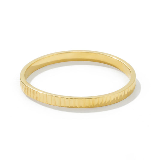 JTV 10K White Gold, Yellow Gold or Rose Gold 2mm Textured Band Ring - Elegant and Durable Wedding Band for Men and Women (Yellow Gold, 4)