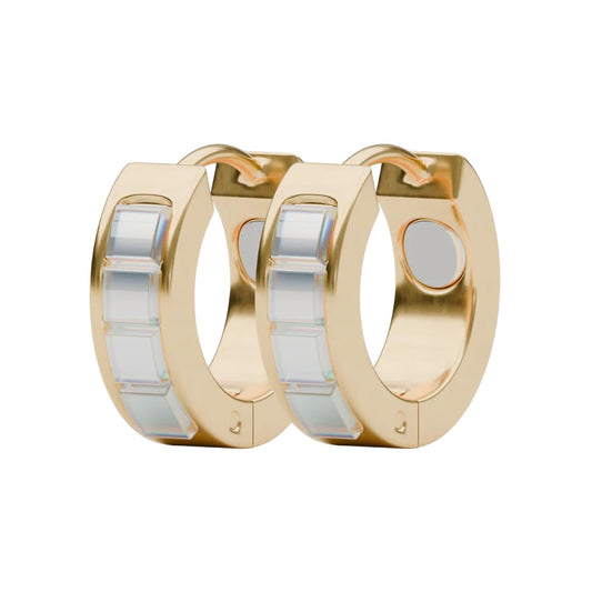 CALMI - Magnetic Wellness Earrings with Adjustable Stainless Steel Design - 18K Gold-Plated - Wearable Magnetic Field Accessory for General Wellbeing | Unisex (Gold)