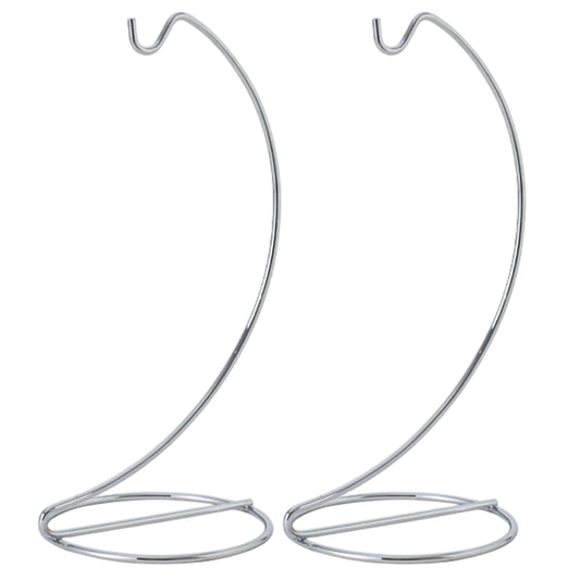 Pineeseatile 2PCS Ornament Hangers Display Stand 9.1" Height Iron Glass Ornament Display Stand for Air Plant Holder Terrariums Crystal Ball Wedding Home Office
