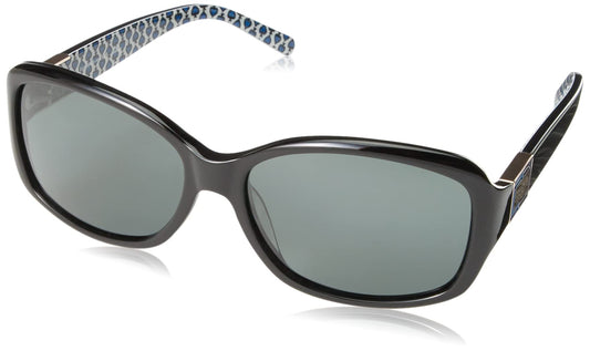 kate spade new york Womens Annika/P/S Butterfly Sunglasses, Black Blue Pattern, 56mm