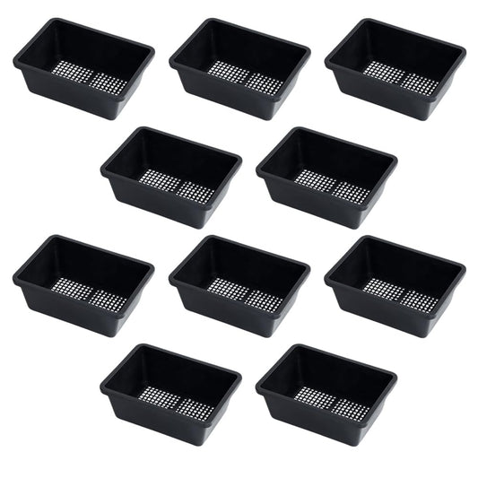 YARNOW 10 Pcs Mesh Bottom Trays Seedling Starter Trays Plastic Plant Reusable Recyclable Grow Plants Start Seeds Germination for Greenhouse Hydroponics Home Decor Accents