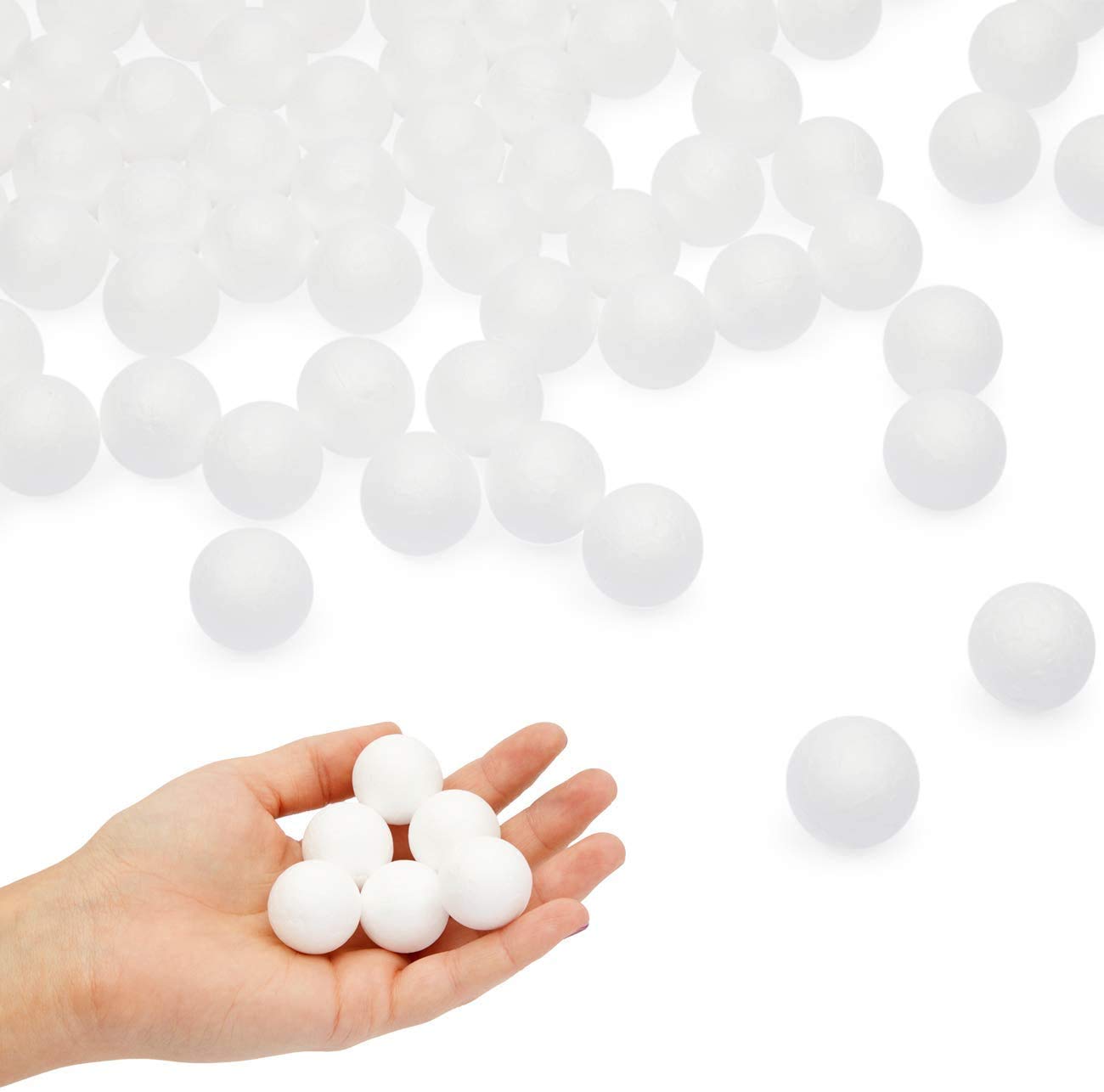 LOMIMOS 24pcs Foam Balls, 5cm/2inch White Craft Round Balls for Flower Arrangement Arts & Crafts DIY Supplies
