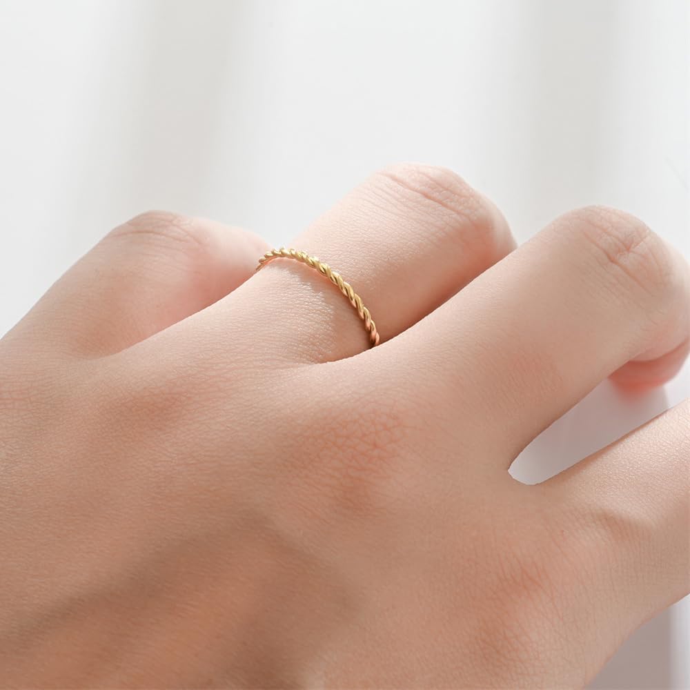 FAICAEIRI Pure copper tensor rings twisted,copper rings for men and women，Twist Ring Jewelry，Solid Copper Twisted ring Jewelry for women (9), yellow, FACATENRING-33