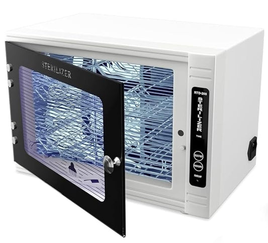 LETORS UV Sanitizing Cabinet (12L) Large Capacity - Metal Chemical-Free UVC Cleaner Box with Easy to Use Timer (5-60 Min) for Salon Tools, Manicure Supplies, Baby Bottles, Phones, Cutlery & More