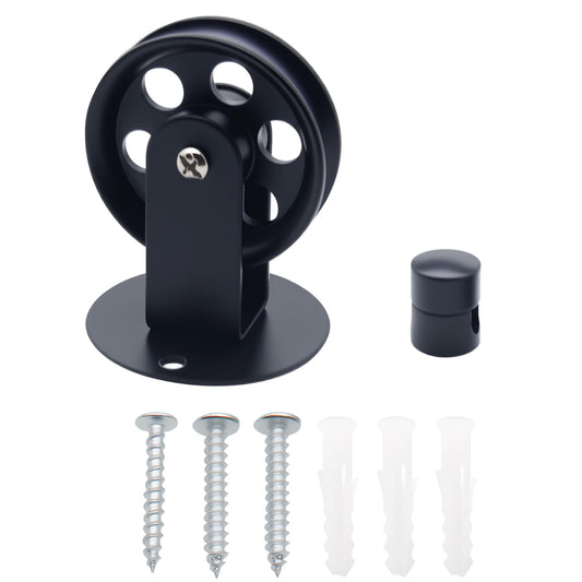 OZXNO 1 Pcs Pulley for Pendant Light 2.76” Pulley Wheels Vintage Wall Ceiling Mount Pulleys for Hanging Lamp with 1pcs Lamp Hook