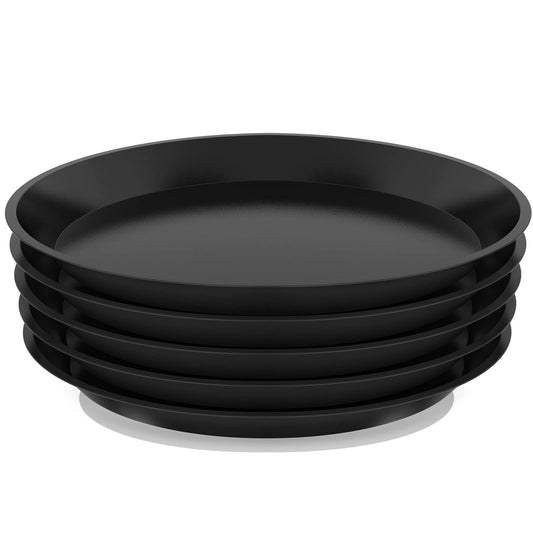 FUOAUYK Plant Saucer 14 16 18 20 22 Inch, 5 Pack Heavy Duty Plant Tray for Pots, Plastic Pot Saucers for Plants, Large Drip Trays for Potted Plants, Round Water Tray for Indoors