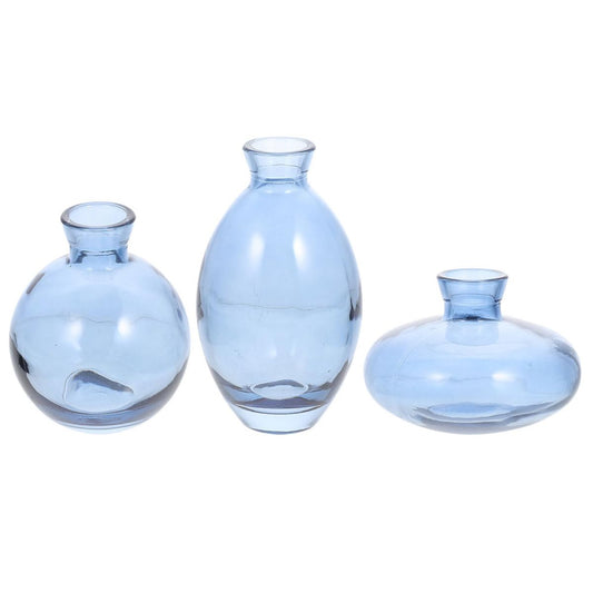 LAPYAPPE 3pcs Glass Vases Set Minimalist Contemporary Flower Vase Planter for Hydroponic Plants and Dry Flowers Decorative Terrarium for Home and Office Desk Décor