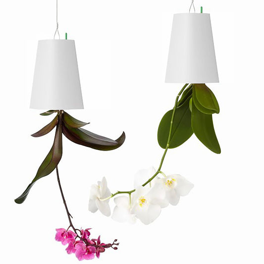 SYOOY 2 PCS Upside-Down Planter Hanging Flower Pot Planter for Balcony Garden Home Decoration (White)