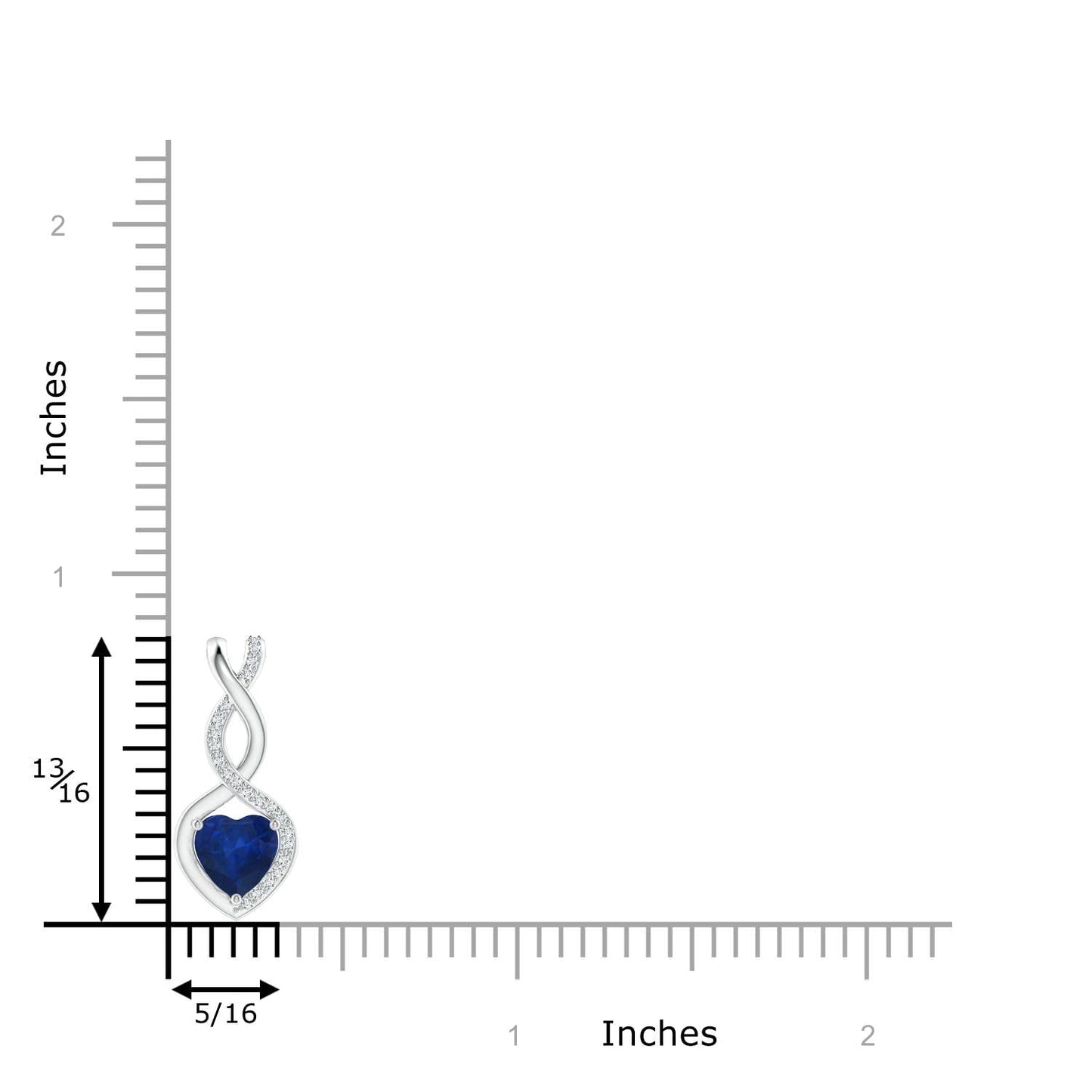 Angara Natural Blue Sapphire Pendant for Women | 0.3 ct Heart Shape Blue Sapphire Diamond Heart Pendant Necklace in Platinum | September Birthday, Anniversary, Gemstone Jewelry Gift | AA | 4mm