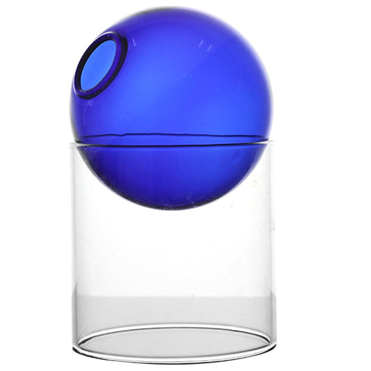 ULTECHNOVO Colored Glass Hydroponic Vase Large Round Glass Bottle Decorative Flower Vase for Home and Office Desktop Plant Terrarium